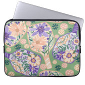 Vintage Floral Pickleball Design Laptop Sleeve (Voorkant)