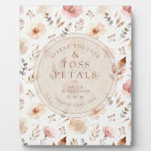 Vintage Floral PInk Shades Toss Petals TLW26 Fotoplaat (Voorkant)