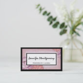 Vintage Floral Professional Visitekaartje (Staand voorkant)