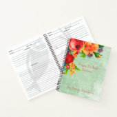 Vintage Floral Recipe Organizer Notitieboek (Binnen)