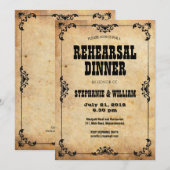 Vintage Floral repetitie Inwendige Kaart (Voorkant / Achterkant)