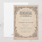 Vintage Floral repetitie Inwendige Kaart (Voorkant / Achterkant)