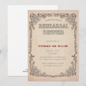 Vintage Floral repetitie Inwendige Kaart (Voorkant / Achterkant)