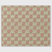 Vintage Floral Ribbon Cadeaupapier (Vlak)