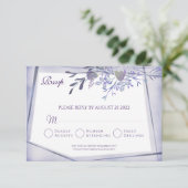 Vintage Floral RSVP Wedding Response Card (Staand voorkant)