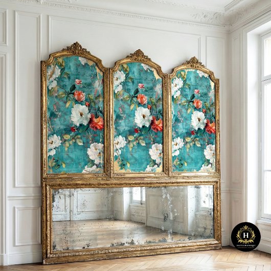 Vintage Floral Rustic Texture Franse ontkoppeling Tissuepapier