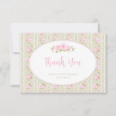 Vintage Floral Sage Green Bedankkaart (Voorkant)