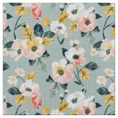 Vintage Floral Seamless Pattern Fabric Stof (Close Up)