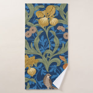 Vintage floral seamless pattern with oranje iris a badhanddoek