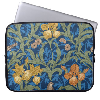 Vintage floral seamless pattern with oranje iris a laptop sleeve