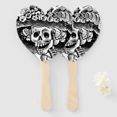 Vintage Floral Skull Halloween Handwaaier (Voorkant en achterkant)