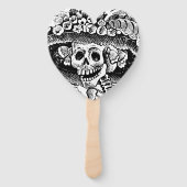 Vintage Floral Skull Halloween Handwaaier (Voorkant)