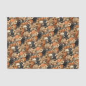 Vintage Floral Skull Halloween Tissuepapier (Voorkant)