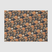 Vintage Floral Skull Halloween Tissuepapier (Voorkant)