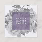 Vintage Floral Square Visitekaartjes | LILA (Voorkant)