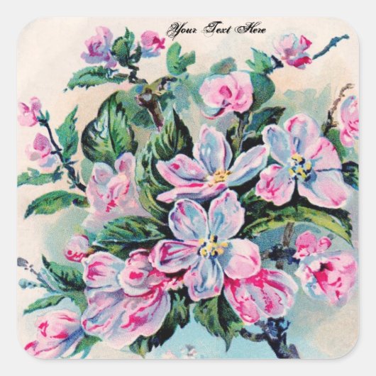 Vintage Floral Sticker (Voorkant)