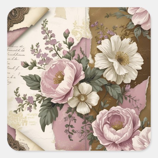 Vintage Floral - Stickers  (Voorkant)