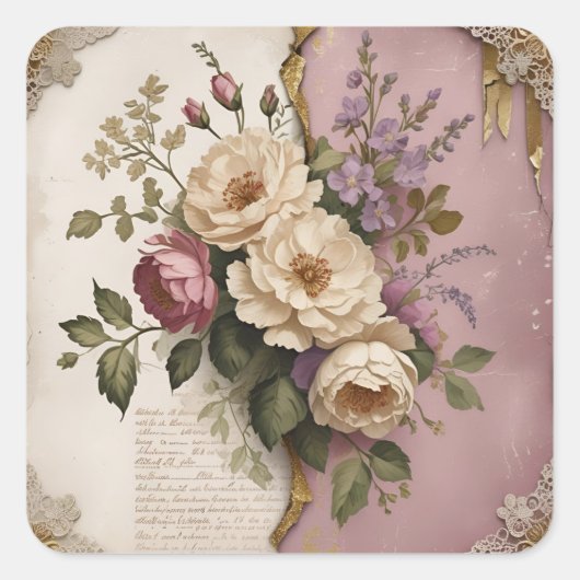 Vintage Floral - Stickers  (Voorkant)