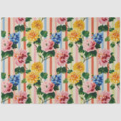 Vintage Floral Stripe Tissuepapier (Voorkant)