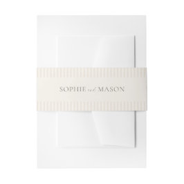 Vintage Floral Stripe Wedding Invitation Uitnodigingen Wikkel