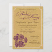 Vintage Floral (Tan & Plum) Kaart (Voorkant)