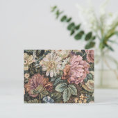 Vintage Floral Tapestry  Briefkaart (Staand voorkant)