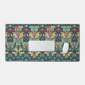 Vintage Floral Tapestry Pattern Bureaumat (Keyboard & Muis)