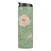 Vintage Floral Thermal Tumbler Thermosbeker (Geroteerd rechts)