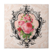 Vintage Floral Tile Tegeltje (Voorkant)