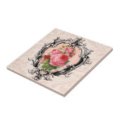 Vintage Floral Tile Tegeltje (Zijkant)