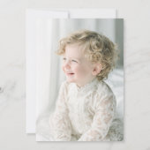 Vintage Floral Toile Baptism Bedankkaart (Achterkant)