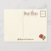 Vintage Floral Valentijn Feestdagenkaart (Achterkant)