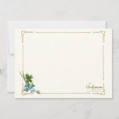 Vintage Floral Valentijn Feestdagenkaart (Achterkant)