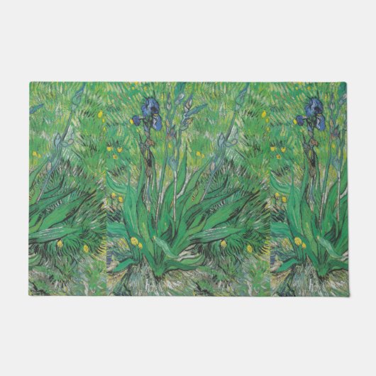 Vintage Floral Van Gogh Iris Deurmat (Voorkant)