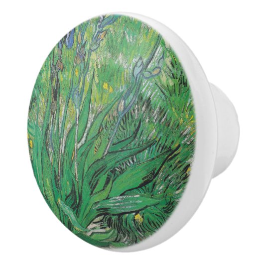 Vintage Floral Van Gogh Iris Keramische Knop (Rechts)