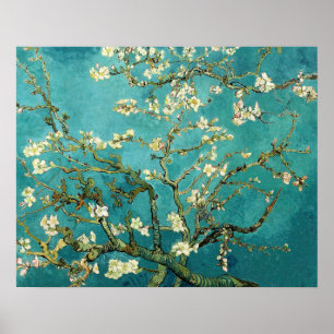 Vintage Floral van Gogh, met de bloedige amandelbo Poster