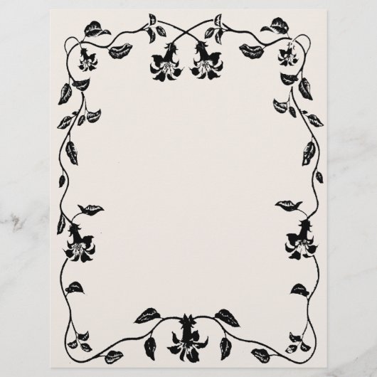 Vintage Floral Vine Letterhead (Voorkant)