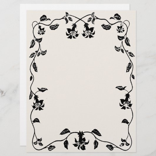 Vintage Floral Vine Letterhead (Voorkant / Achterkant)