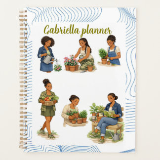 Vintage floral watercolor gardening lover chic planner
