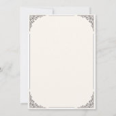 Vintage Floral Wedding Invitation Elegant template Kaart (Achterkant)