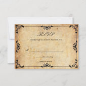 Vintage Floral Wedding RSVP Kaart (Voorkant)