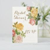 Vintage Floral Whitewash Spring Vrijgezellenfeest Kaart (Staand voorkant)