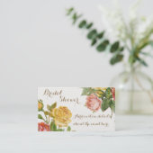 Vintage Floral Whitewash Spring Vrijgezellenfeest Visitekaartje (Staand voorkant)