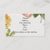 Vintage Floral Whitewash Spring Vrijgezellenfeest Visitekaartje (Achterkant)