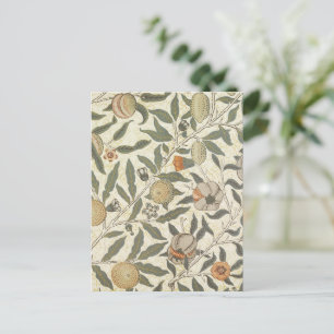 Vintage Floral William Morris Fruit Briefkaart