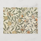 Vintage Floral William Morris Fruit Briefkaart (Achterkant)