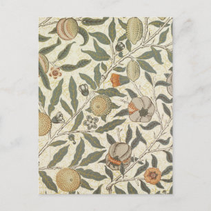 Vintage Floral William Morris Fruit Feestdagenkaart