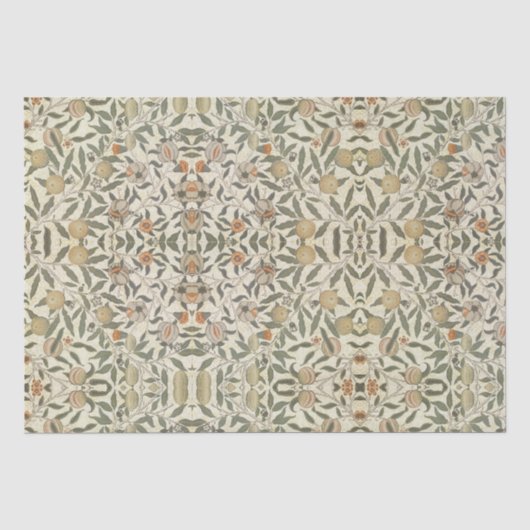 Vintage Floral William Morris Fruit Tissuepapier (Voorkant)