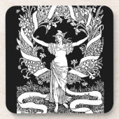 Vintage Floral Wreath Beverage Coaster Bier Onderzetter (Voorkant)