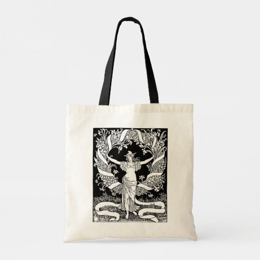 Vintage Floral Wreath Canvas tas (Achterkant)